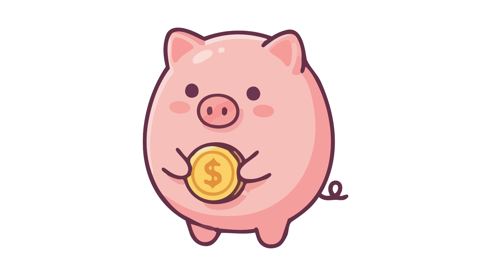 Kawaii financial services icon
