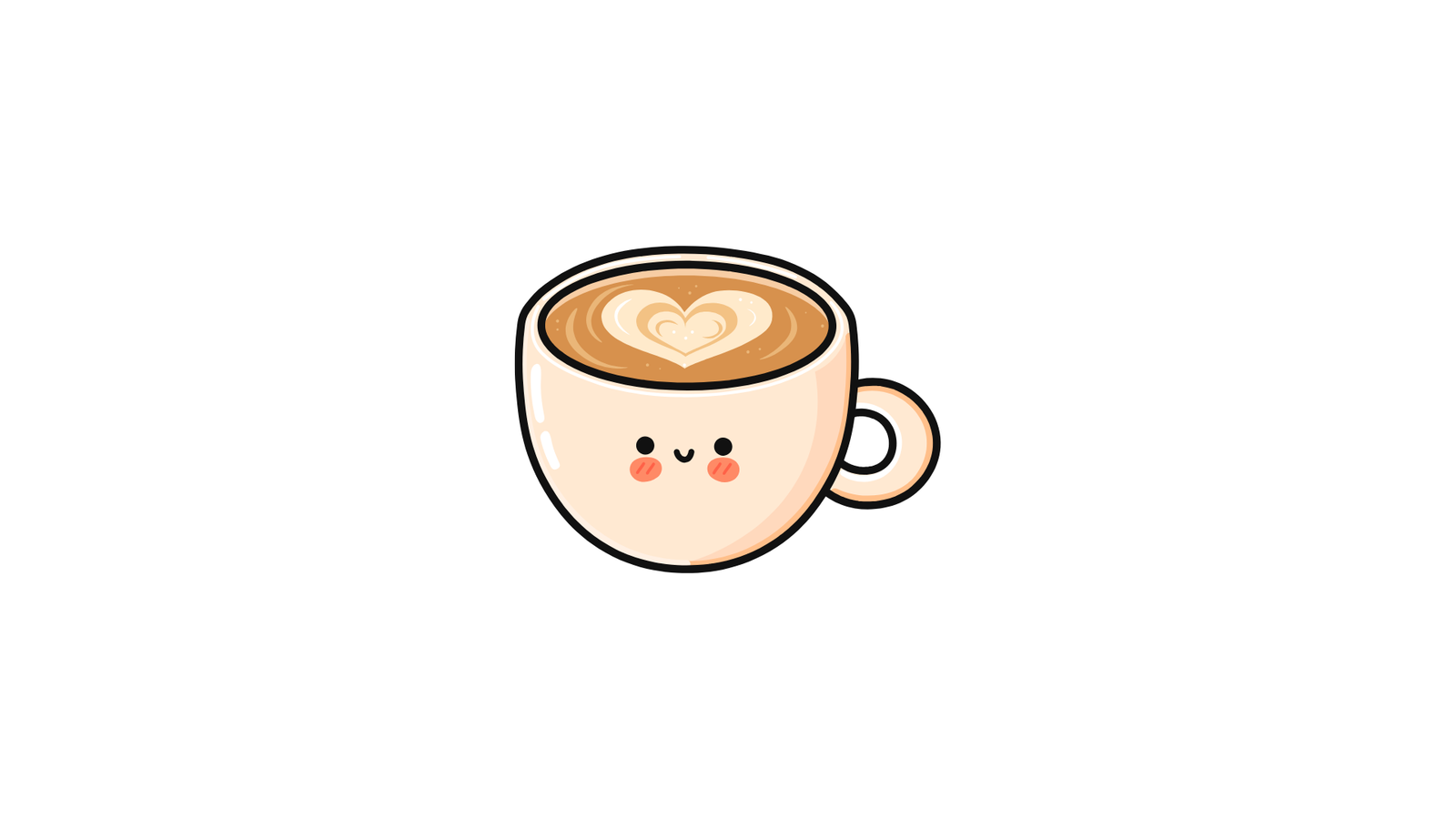 Kawaii cafe icon