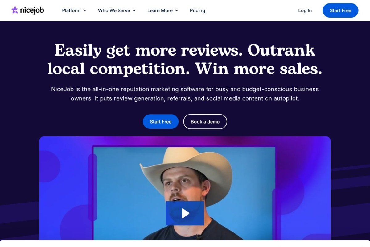 NiceJob homepage screenshot