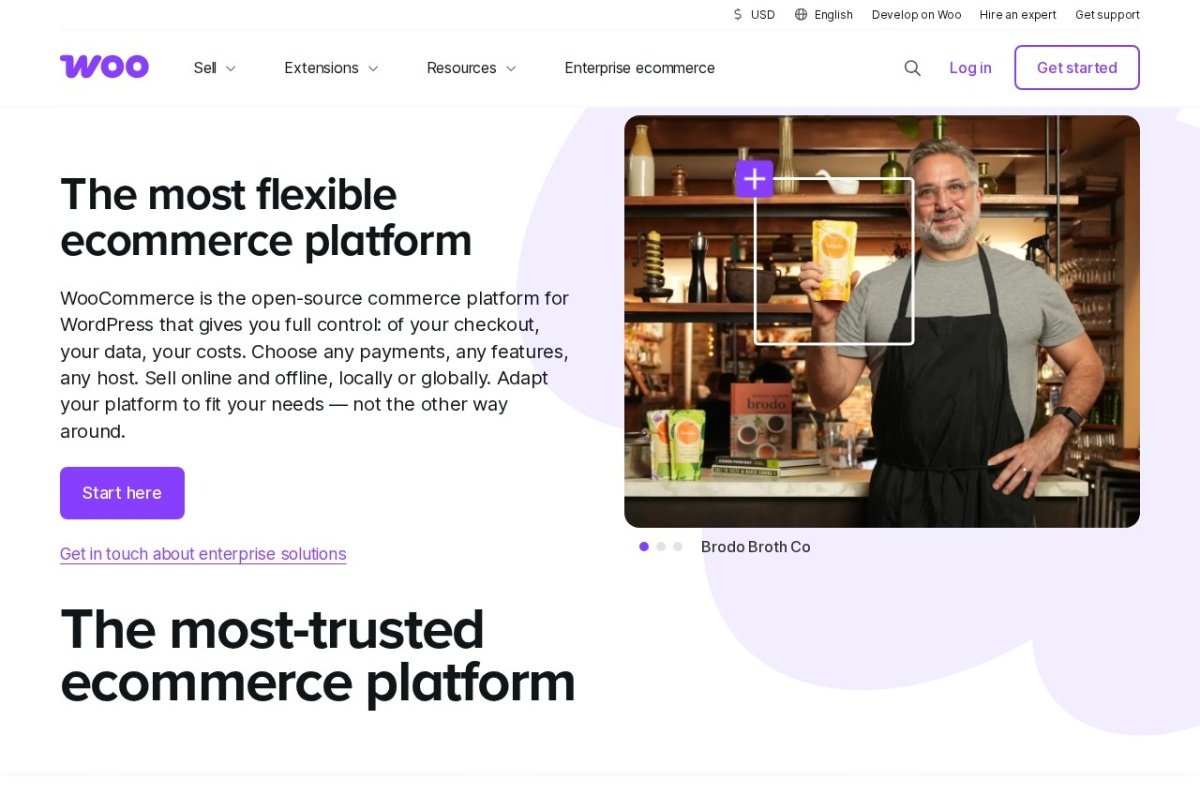 WooCommerce homepage screenshot