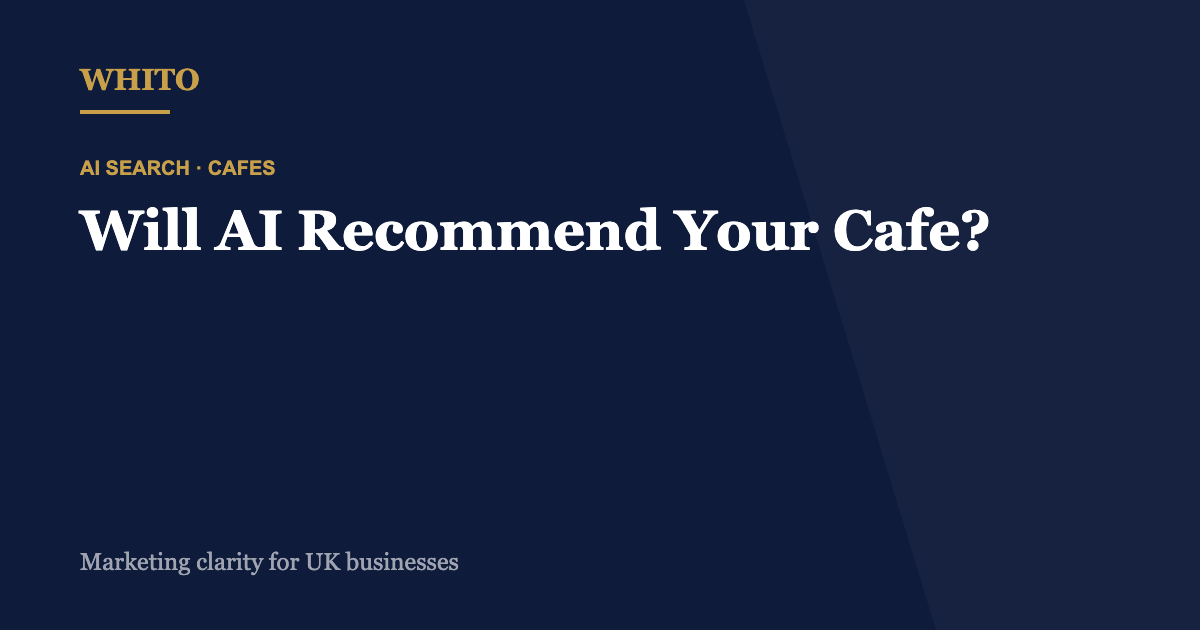 Will AI Recommend Your Cafe? How to Win Local Discovery