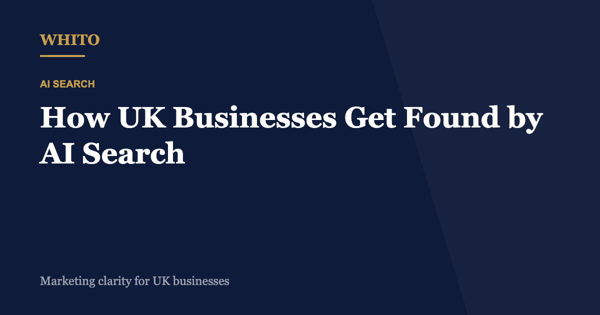 How UK Businesses Get Found by AI Search