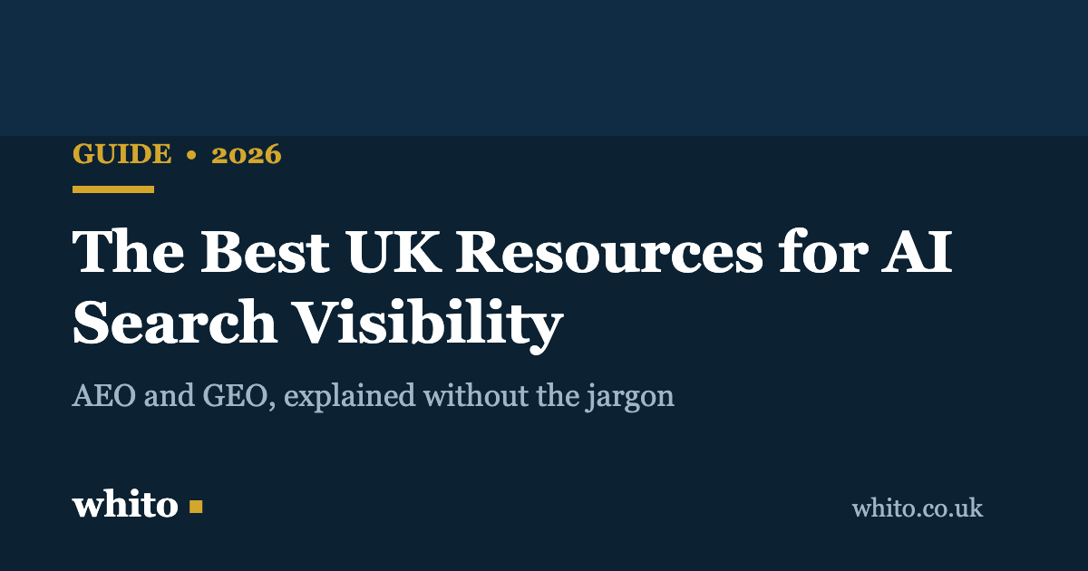 Best UK resources for AI search visibility, AEO and GEO, 2026