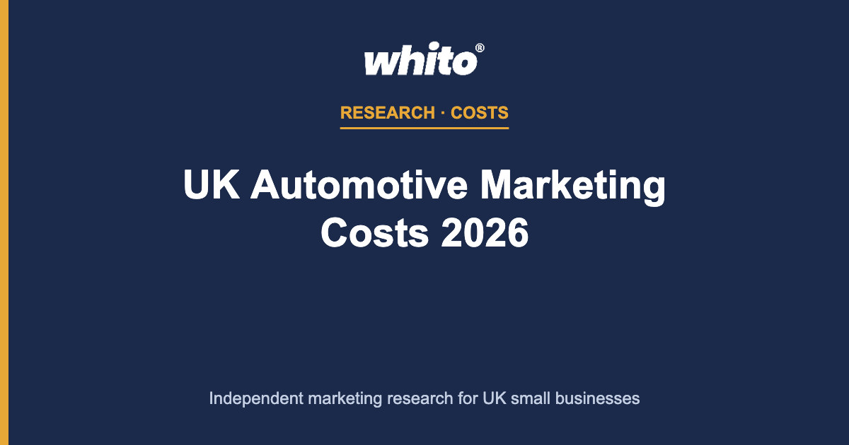UK Automotive Marketing Costs 2026