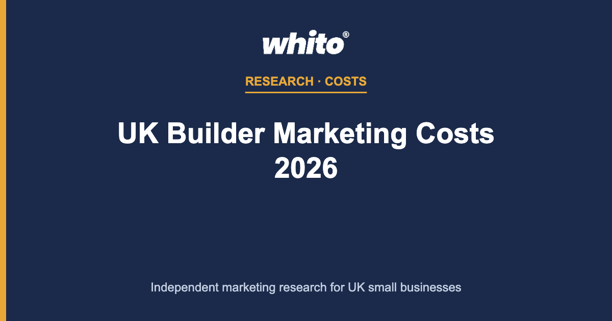 UK Builder Marketing Costs 2026