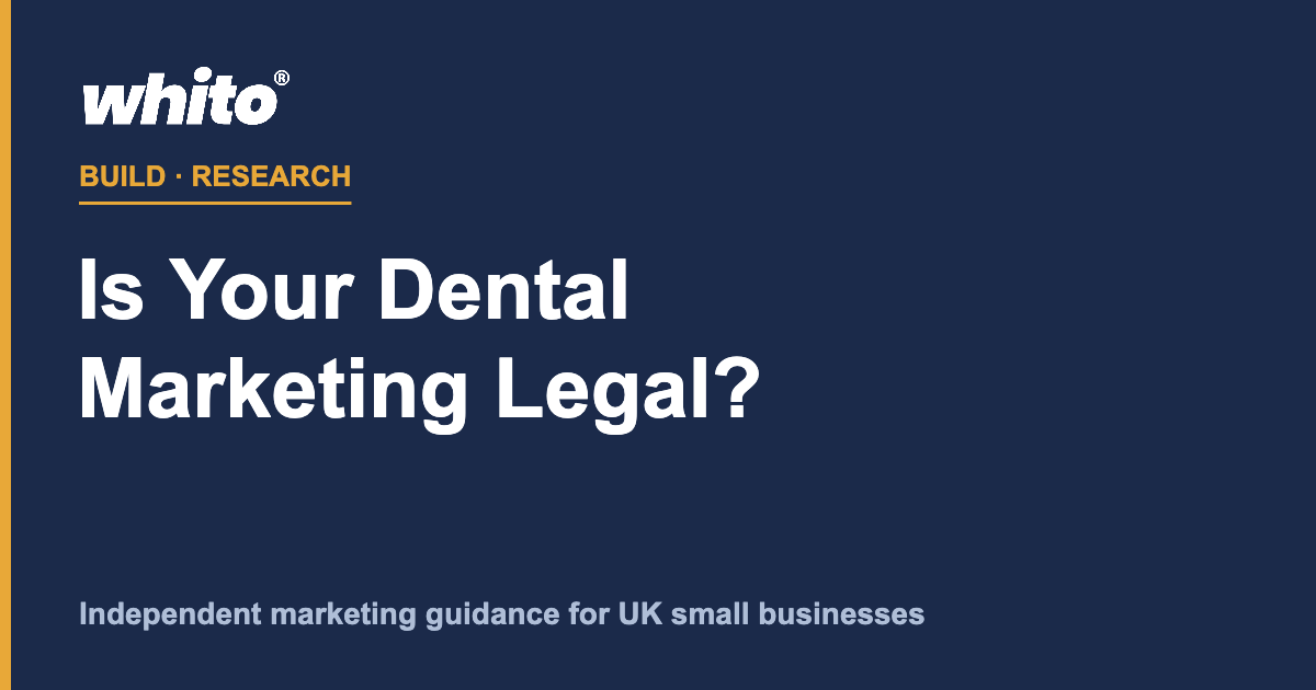 UK dental marketing and the GDC and ASA advertising rules