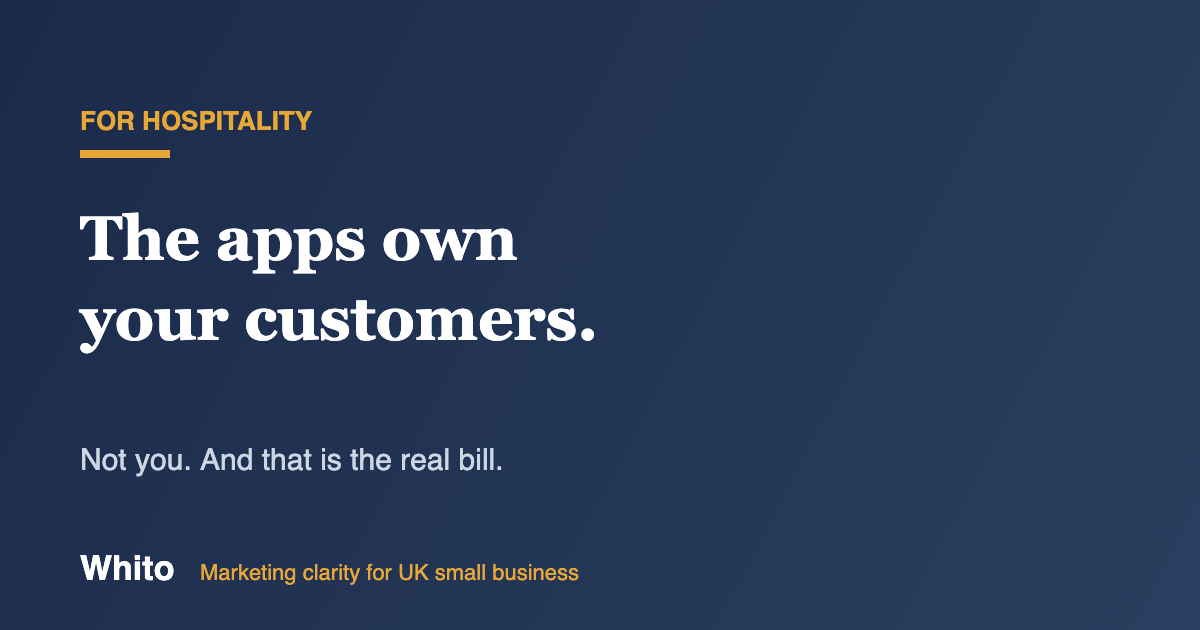 Delivery Apps Don't Just Take a Cut. They Own Your Customers.