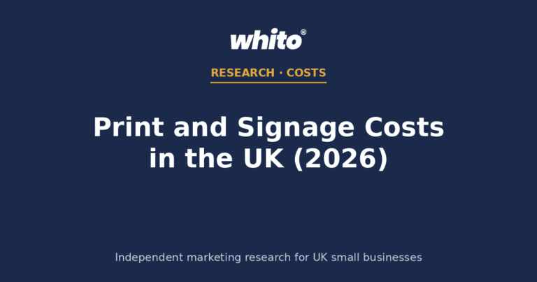 Print and Signage Costs UK 2026: What Small Businesses Actually Pay