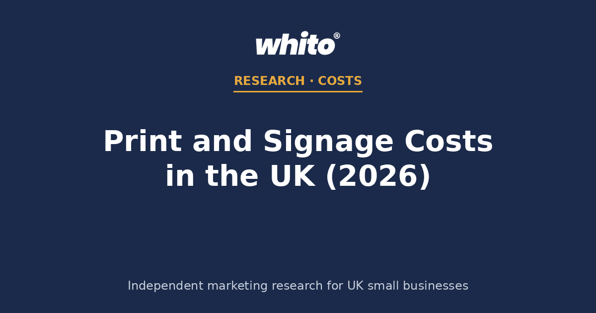 Print and Signage Costs in the UK 2026