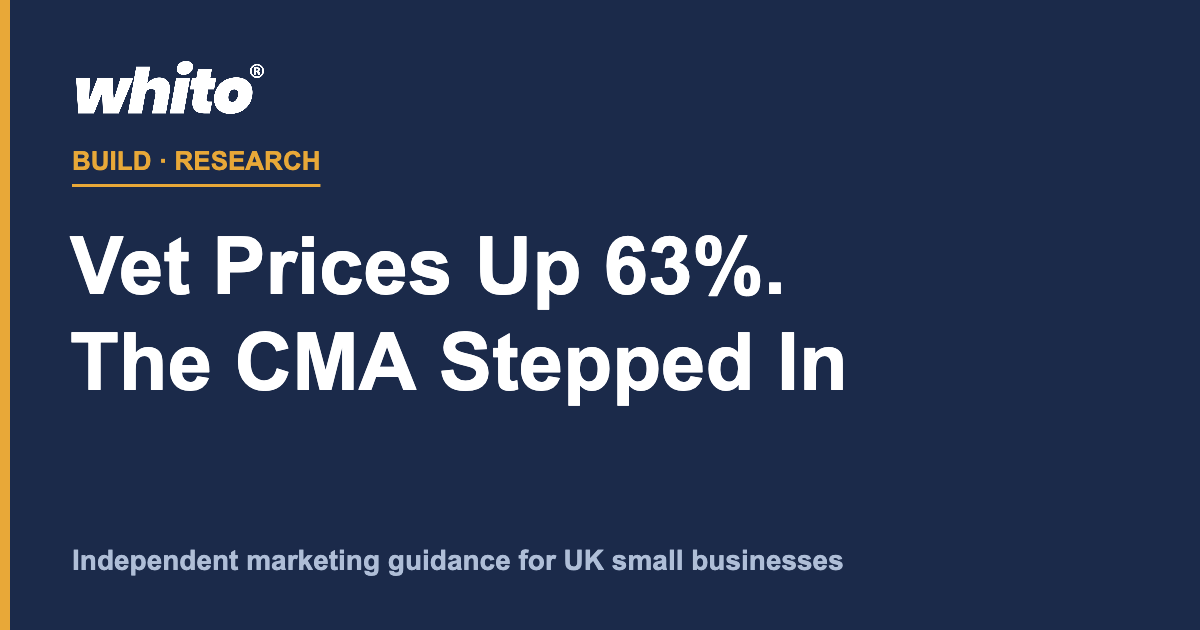 CMA investigation into UK vet prices and transparency