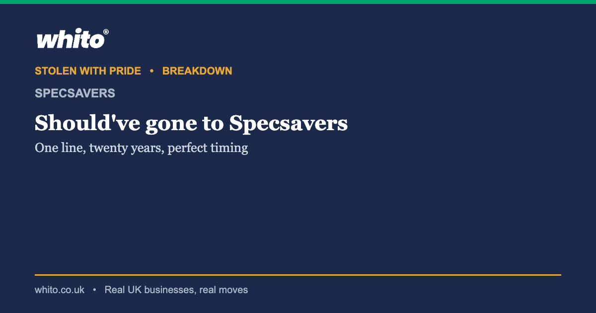 How 'Should've gone to Specsavers' became a 20-year reflex