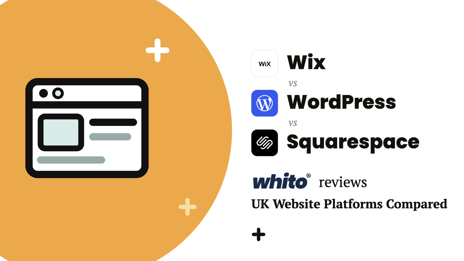 Wix vs WordPress vs Squarespace comparison by Whito