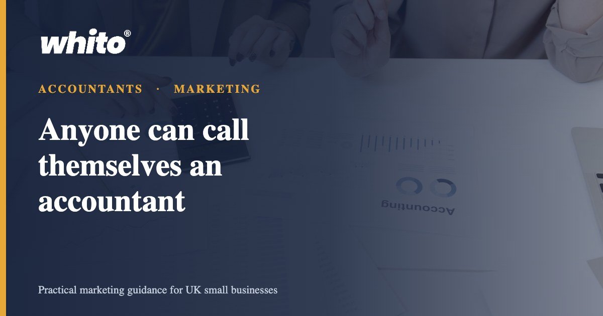 Anyone can legally call themselves an accountant in the UK, so being verifiable wins the good clients