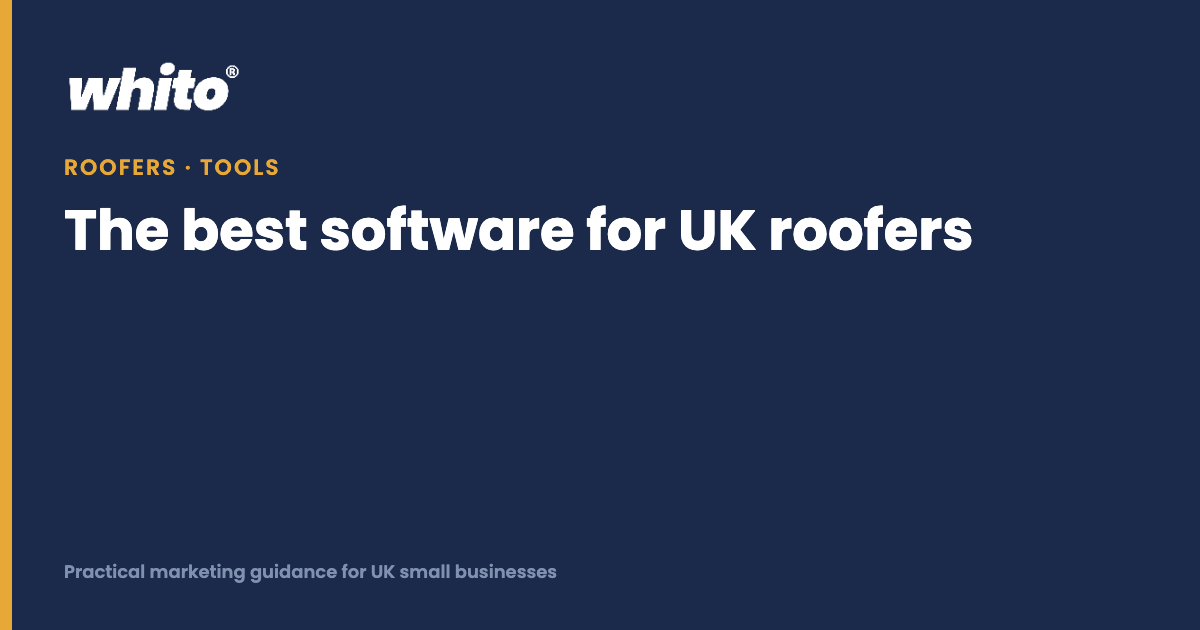The best software for UK roofers