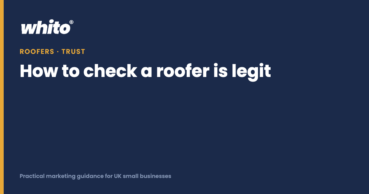 How to check a roofer is legit