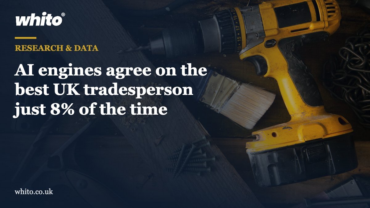 AI engines agree on the best UK tradesperson just 8% of the time
