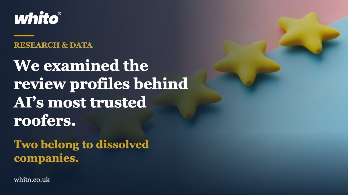 Whito research: review forensics on AI-recommended roofers