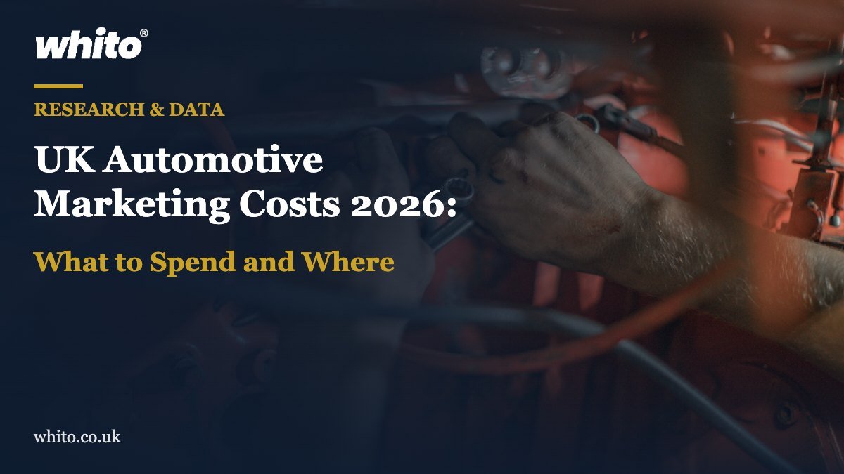 Whito research featured image: UK Automotive Marketing Costs 2026: What to Spend and Where