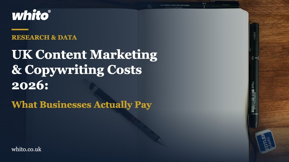 Whito research featured image: UK Content Marketing & Copywriting Costs 2026: What Businesses Actually Pay