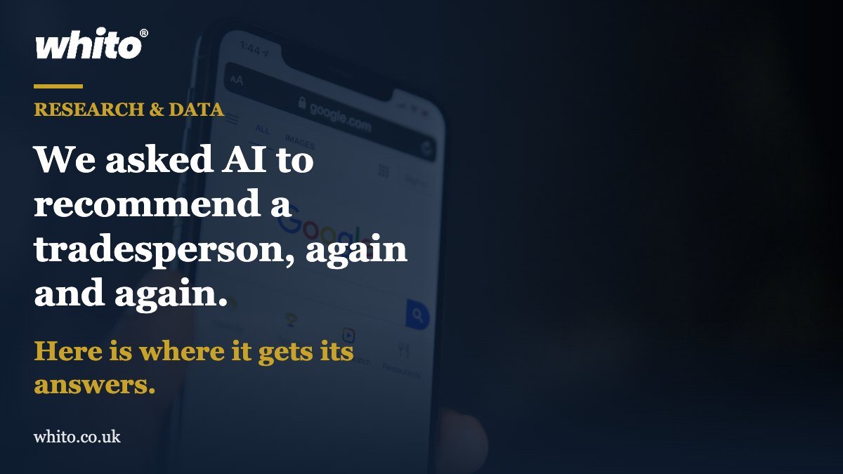We asked AI to recommend a tradesperson, again and again. Here is where it gets its answers.