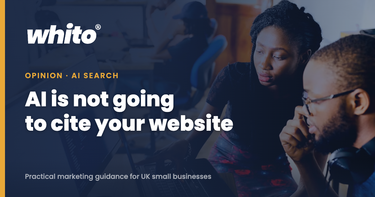 AI is not going to cite your website