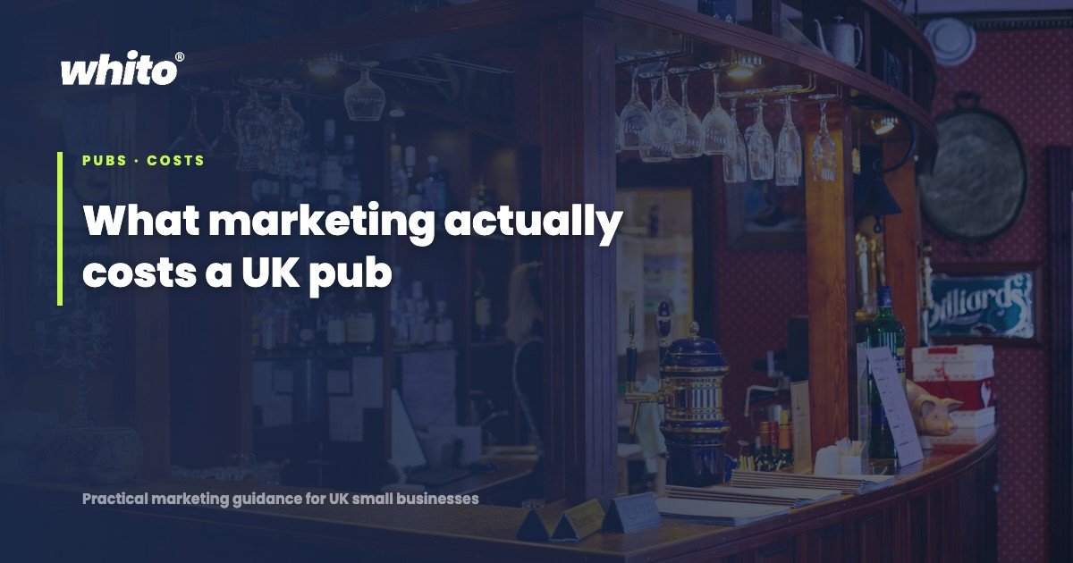 What marketing actually costs a UK pub