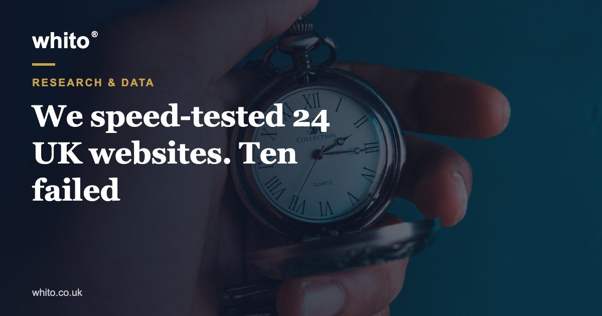 Whito research: speed test of 24 UK business websites