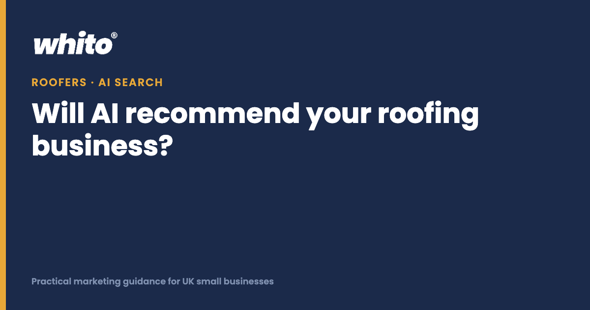 Will AI recommend your roofing business?