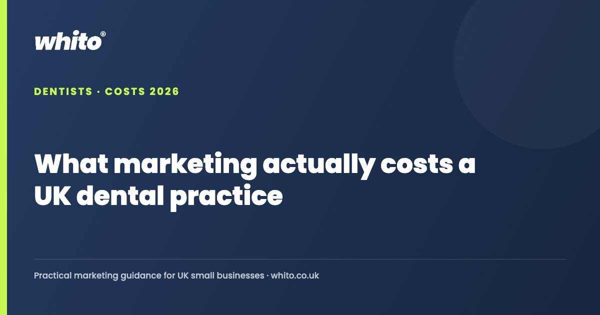 What marketing actually costs a UK dental practice
