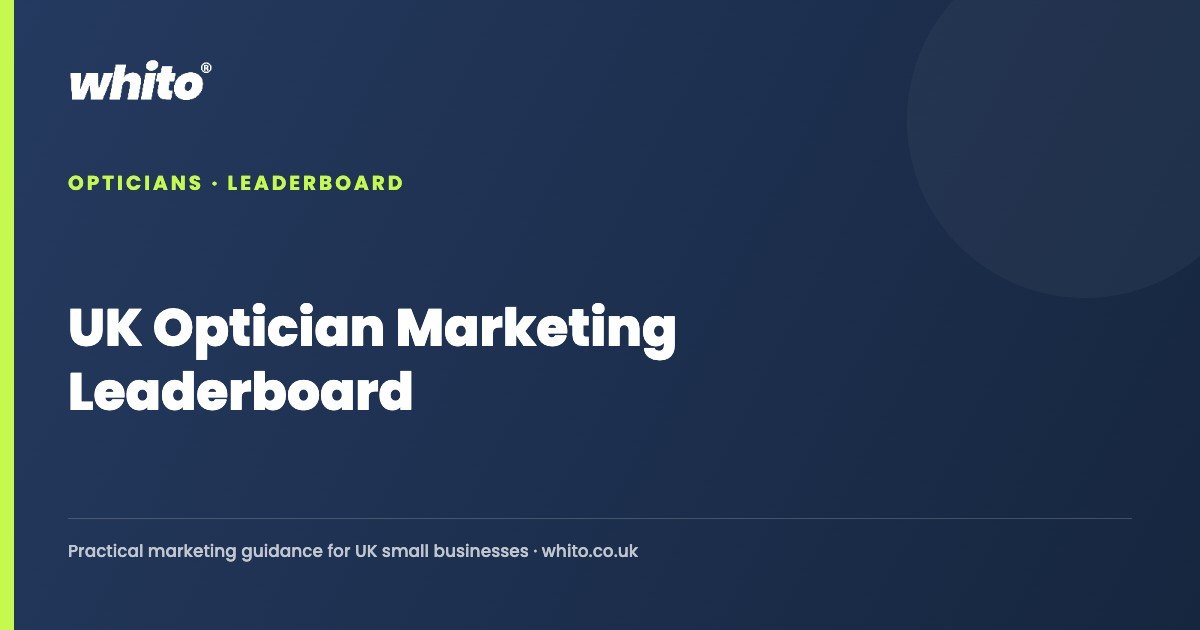 UK Optician Marketing Leaderboard