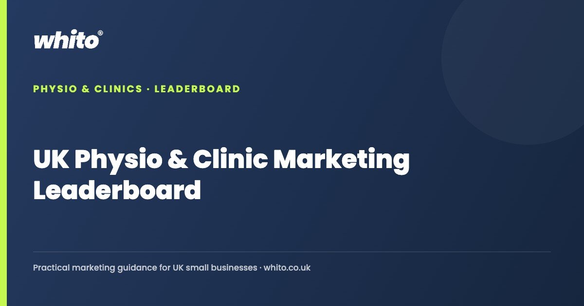 UK Physio & Clinic Marketing Leaderboard