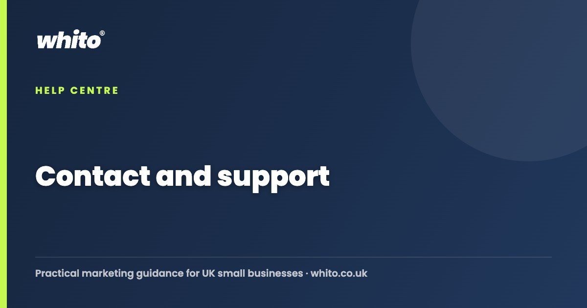 Contact and support — Whito