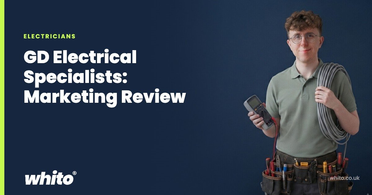 Whito founder pictured as a electrician