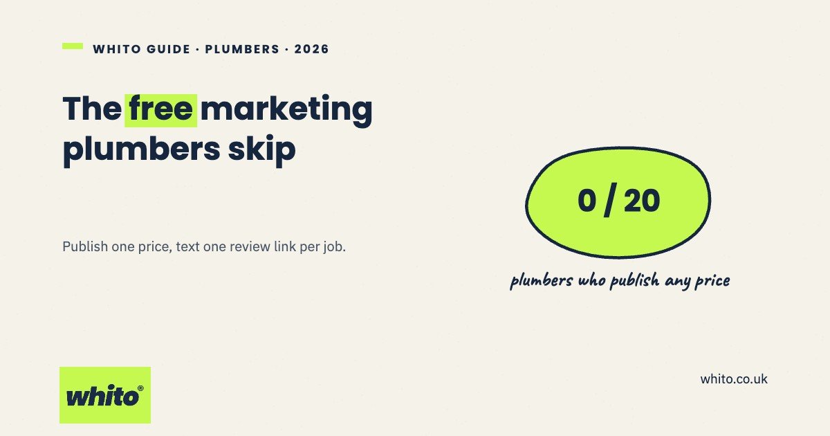 The free marketing plumbers skip: a Whito guide for plumbers