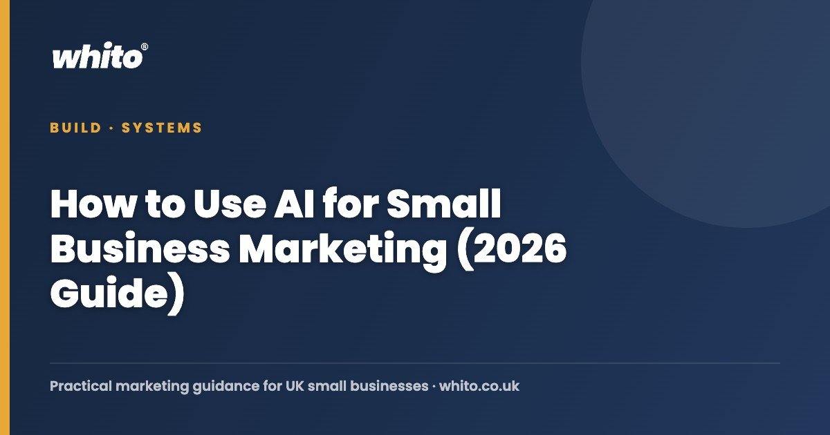 How to Use AI for Small Business Marketing (2026 Guide) — Whito