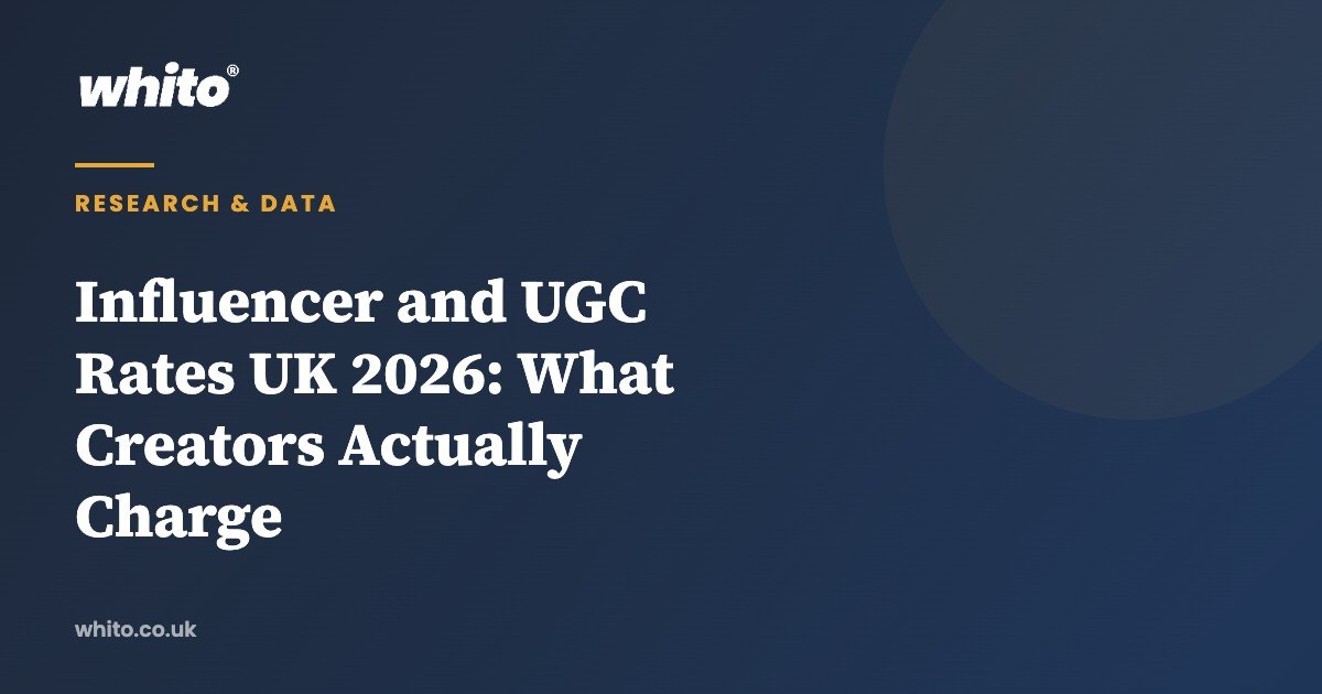 Influencer and UGC Rates UK 2026: What Creators Actually Charge &mdash; Whito