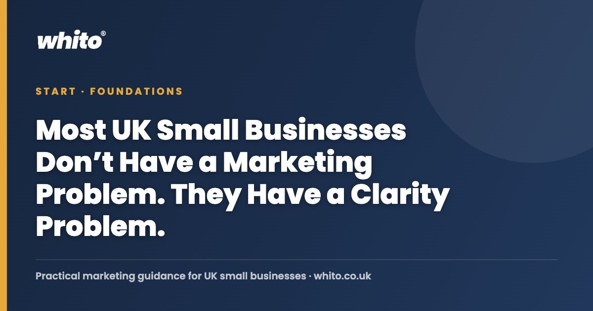 Most UK Small Businesses Don’t Have a Marketing Problem. They Have a Clarity Problem. — Whito