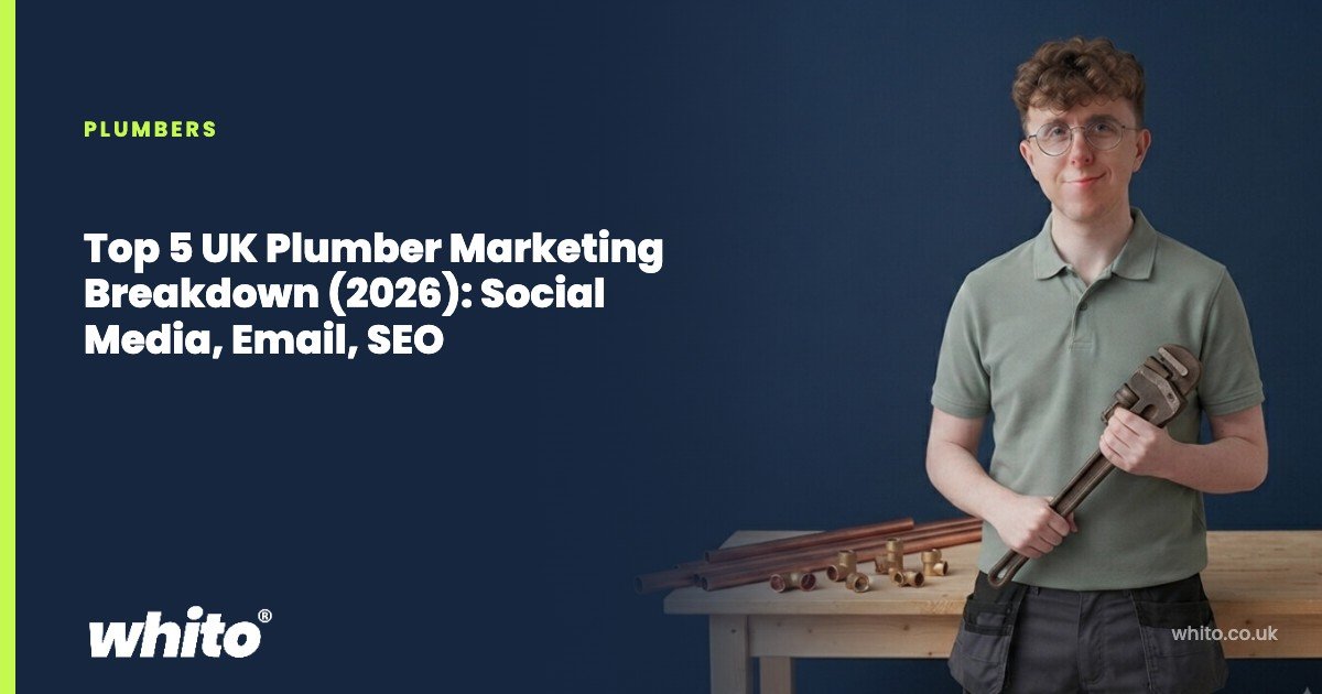 Whito founder pictured as a plumber