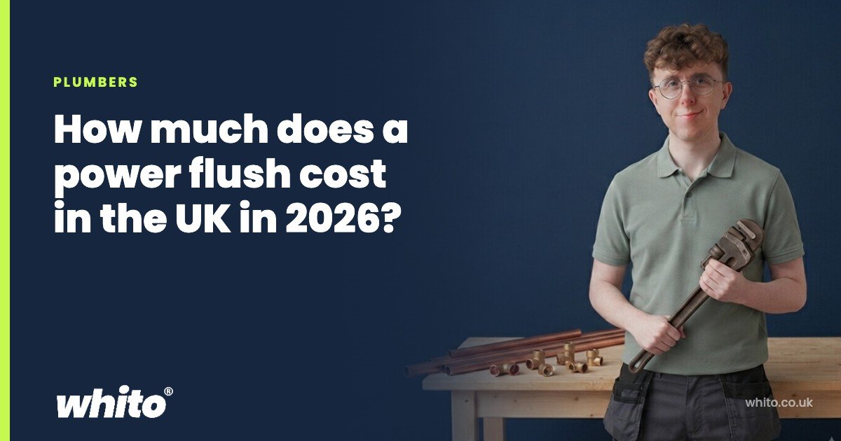 Whito founder pictured as a plumber