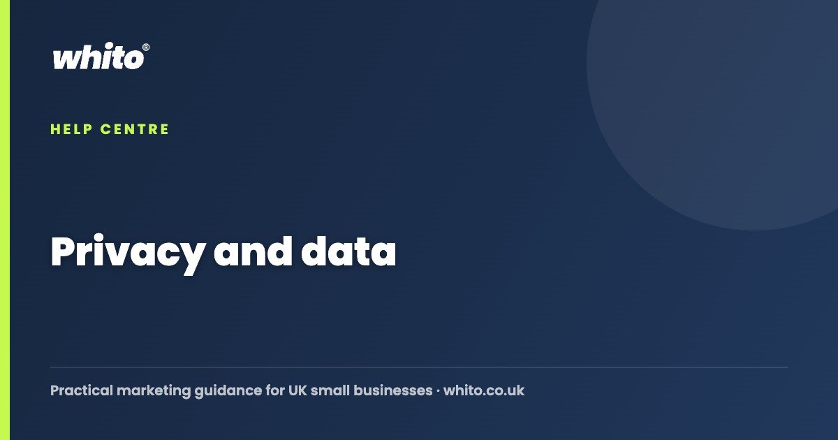 Privacy and data — Whito