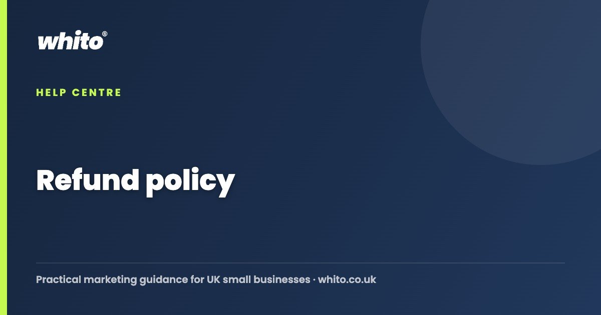 Refund policy — Whito