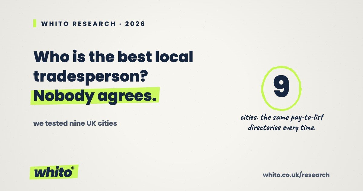 Nobody can tell you who the best local tradesperson is. We tested nine UK cities to find out.