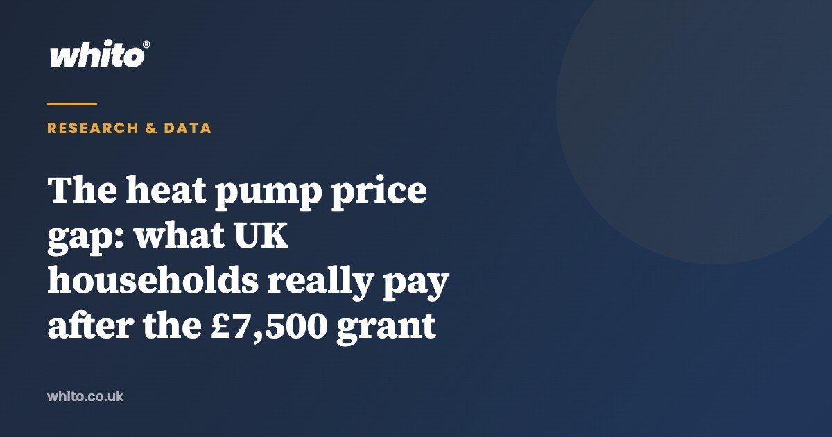 The heat pump price gap: what UK households really pay after the £7,500 grant — Whito