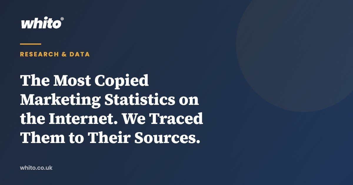 The Most Copied Marketing Statistics on the Internet. We Traced Them to Their Sources. — Whito