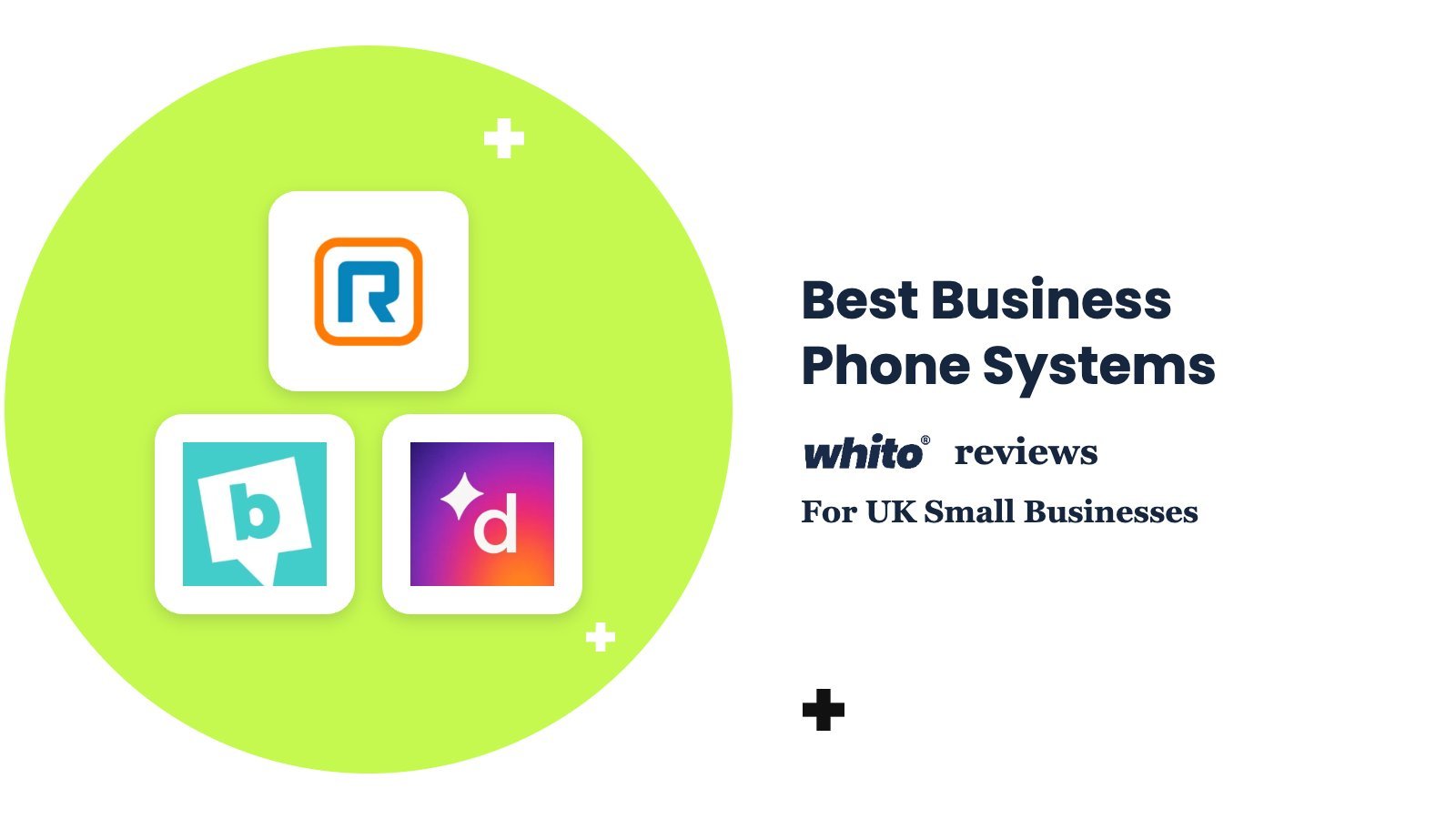 RingCentral, bOnline, Dialpad logos – Best Business Phone Systems, reviewed by Whito for UK small businesses