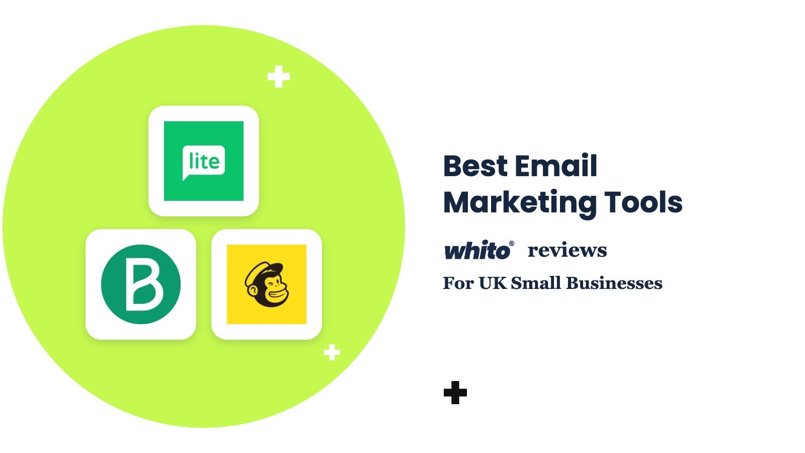MailerLite, Brevo, Mailchimp logos – Best Email Marketing Tools, reviewed by Whito for UK small businesses