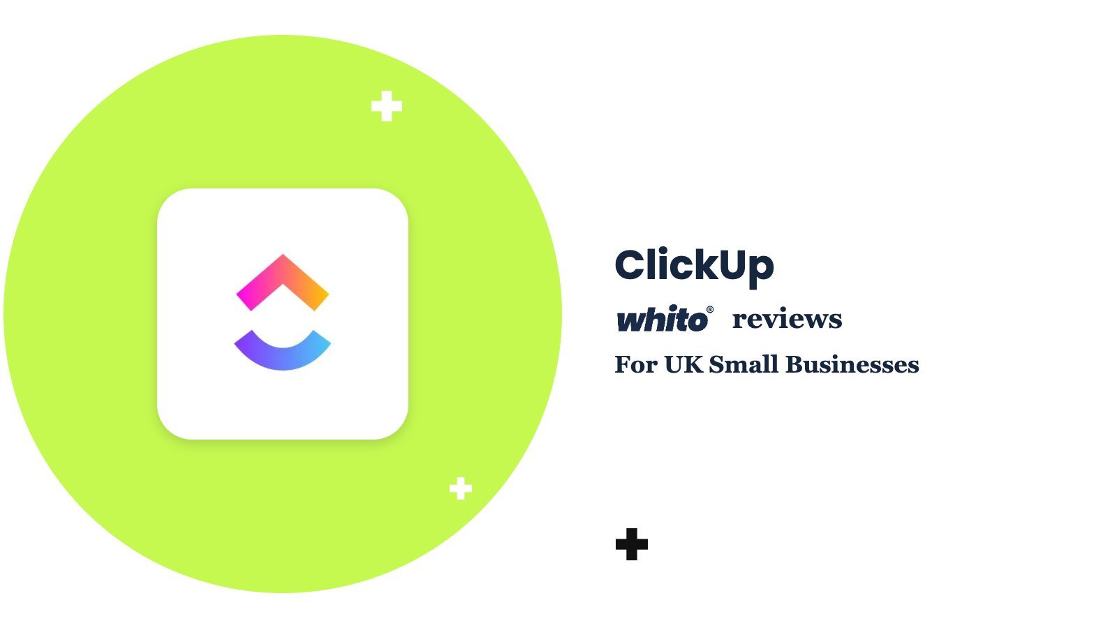 ClickUp logo โ ClickUp, reviewed by Whito for UK small businesses