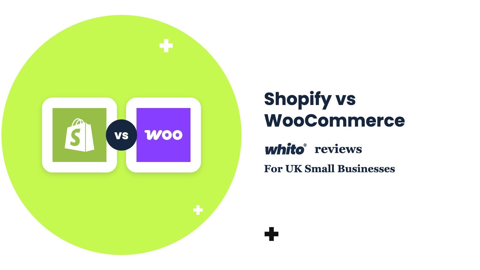 Shopify, WooCommerce logos – Shopify vs WooCommerce, reviewed by Whito for UK small businesses