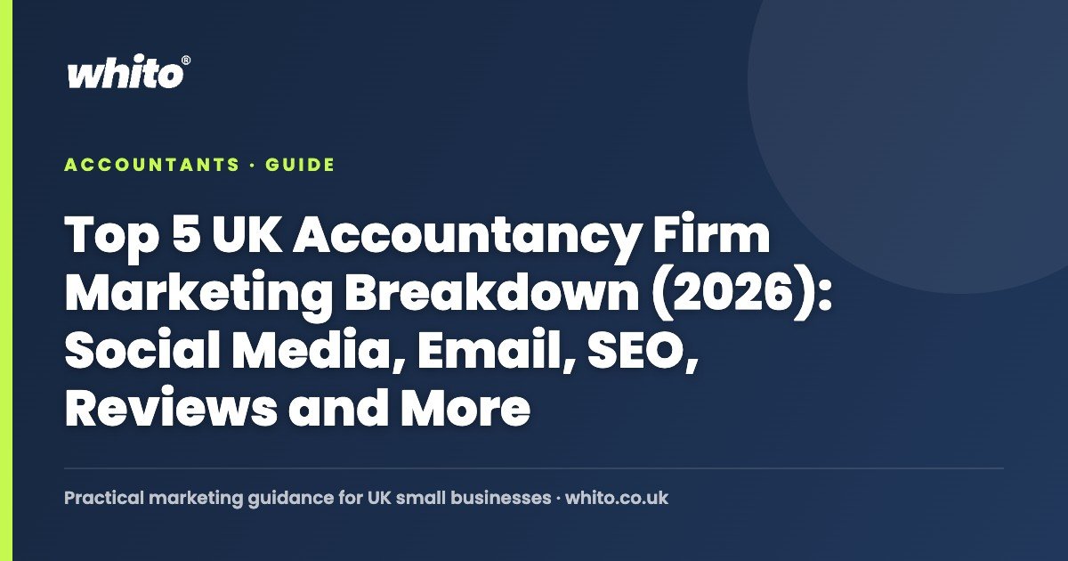 Top 5 UK Accountancy Firm Marketing Breakdown (2026): Social Media, Email, SEO, Reviews and More — Whito