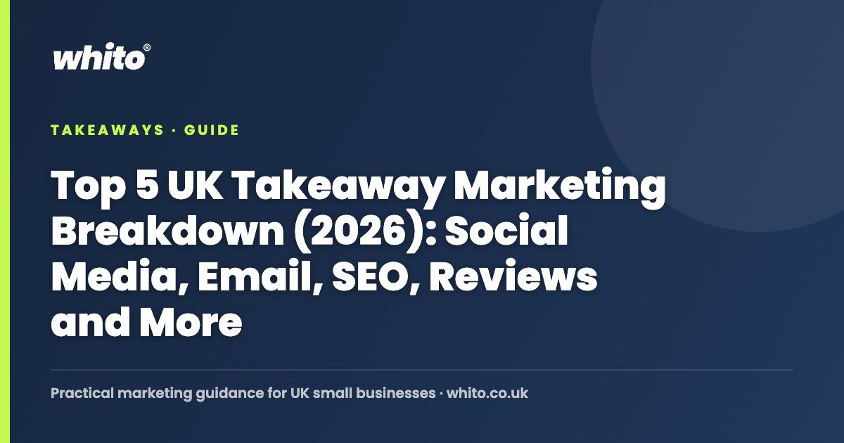 Top 5 UK Takeaway Marketing Breakdown (2026): Social Media, Email, SEO, Reviews and More — Whito